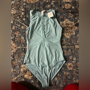 Andie Swim Malibu One Piece Long Torso Never Worn New With Tags Light Blue